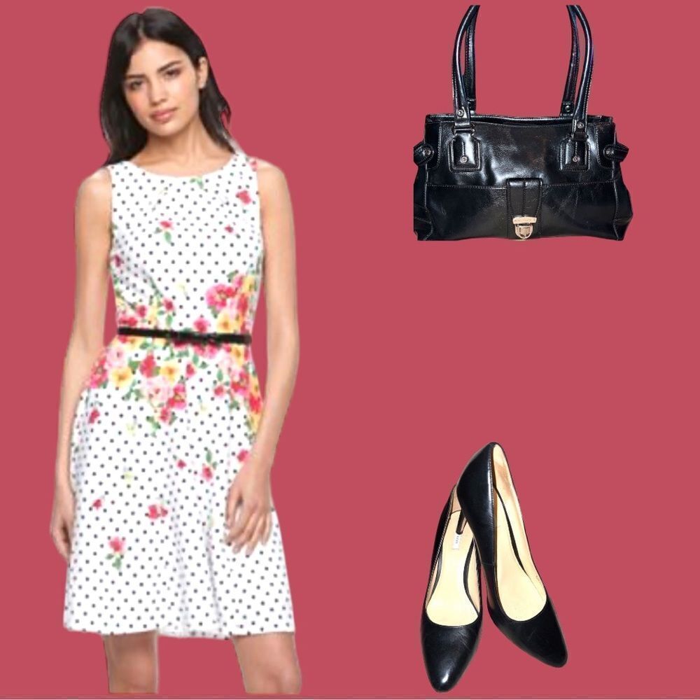 Elle adorable white summery sleeveless dress with cute flowers design!